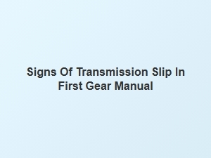 How to Detect a Manual Transmission Slip